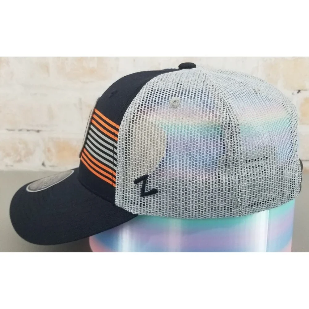 NWT Zephyr Auburn University Tigers Black/Orange/Gray Snapback Hat/Cap Mesh
